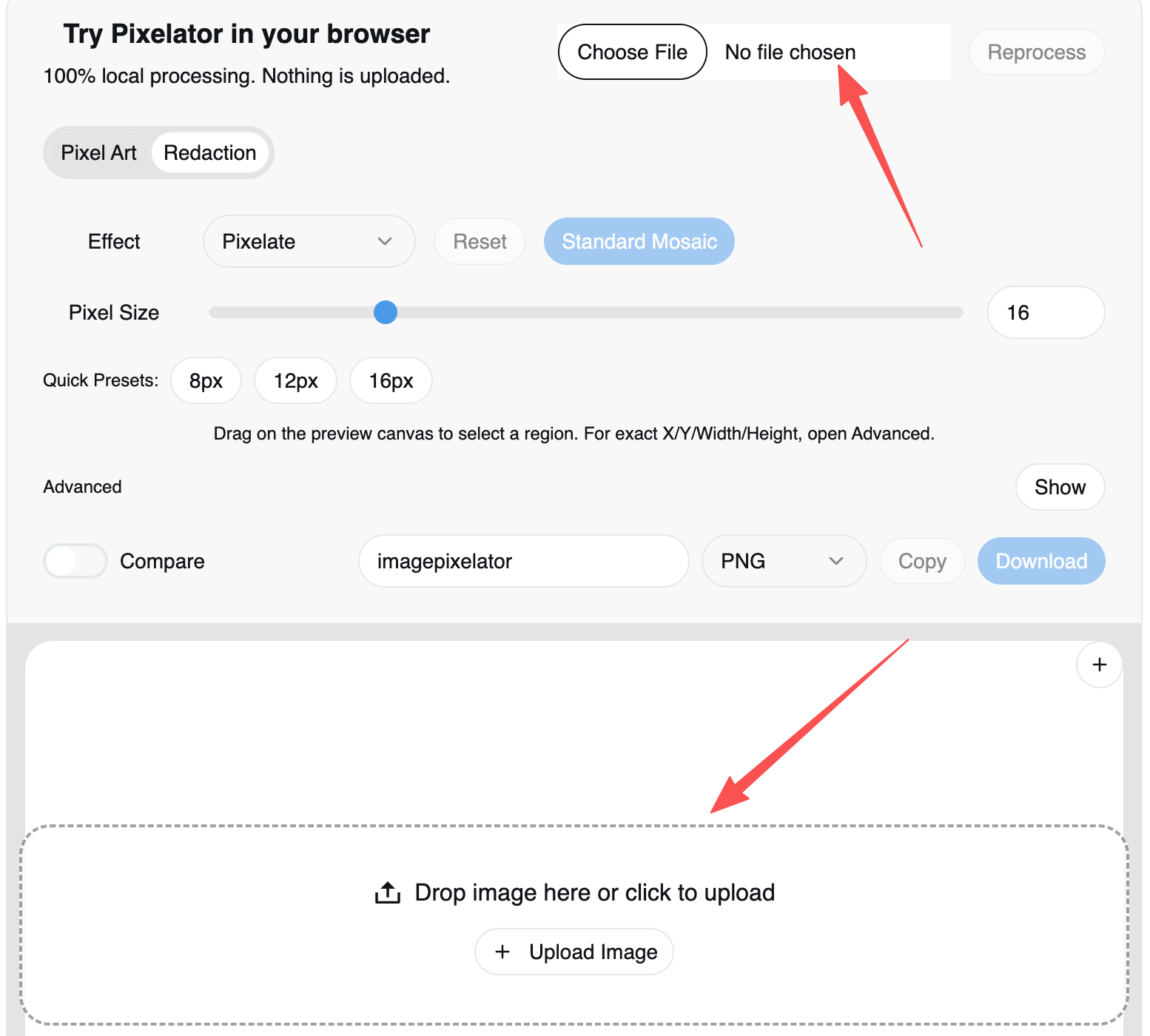 1. Upload your image